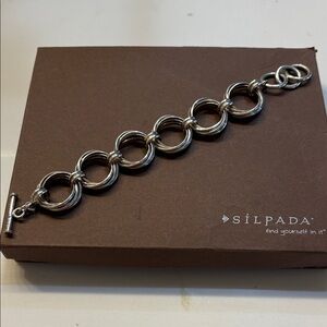 Silpada Silver Circle Bracelet with extension